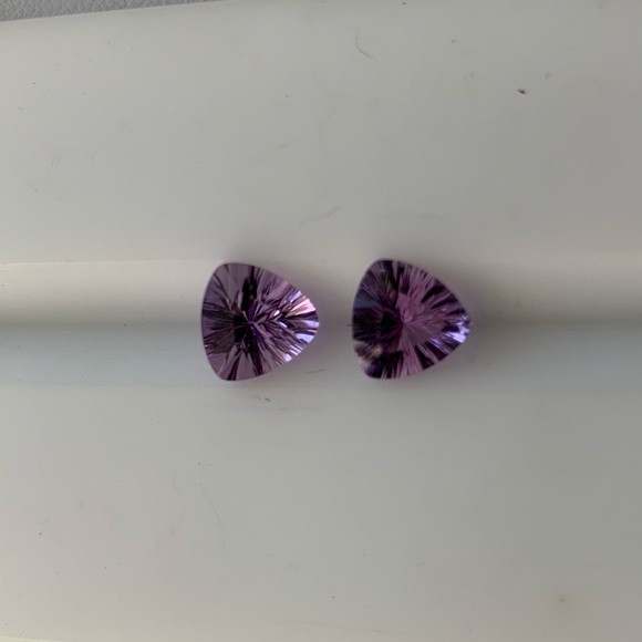 NWOT Genuine Amethyst Trillions - Picture 3 of 6